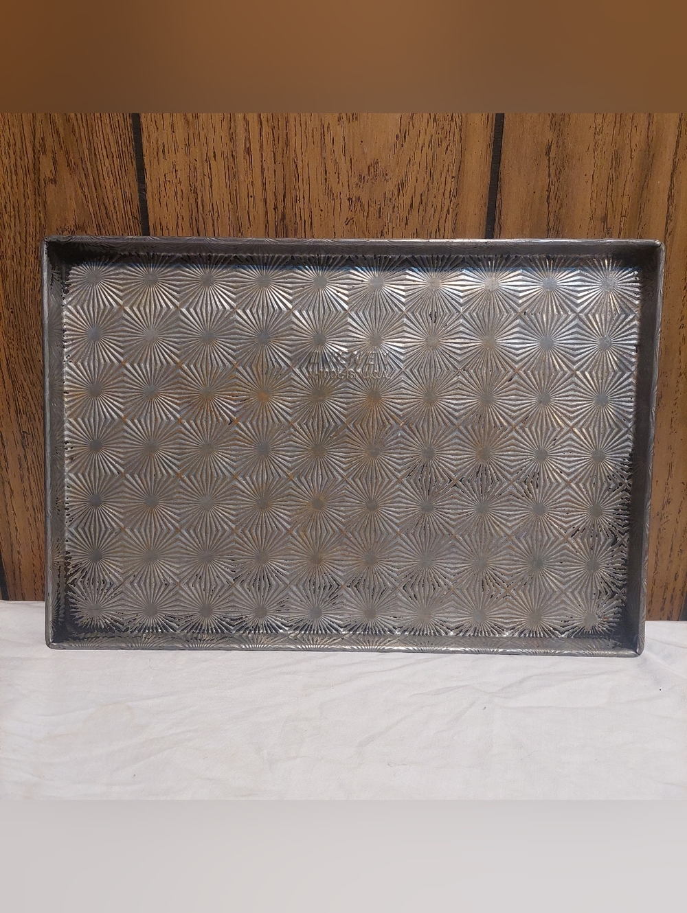 Vintage Ovenex Metal Baking Sheet Tray - Silver N 10DL 16 Sunburst 16x10
